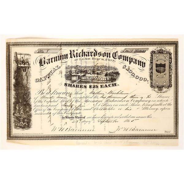 Barnum Richardson Stock, 1865 [191167]