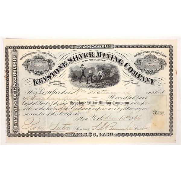 Keystone Silver Mining Stock, 1866 [191642]