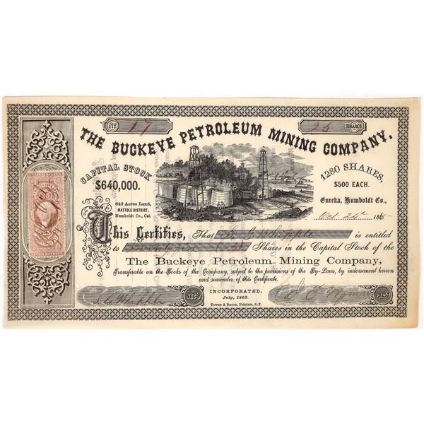 Buckeye Petroleum Mining Stock, 1865 [191630]