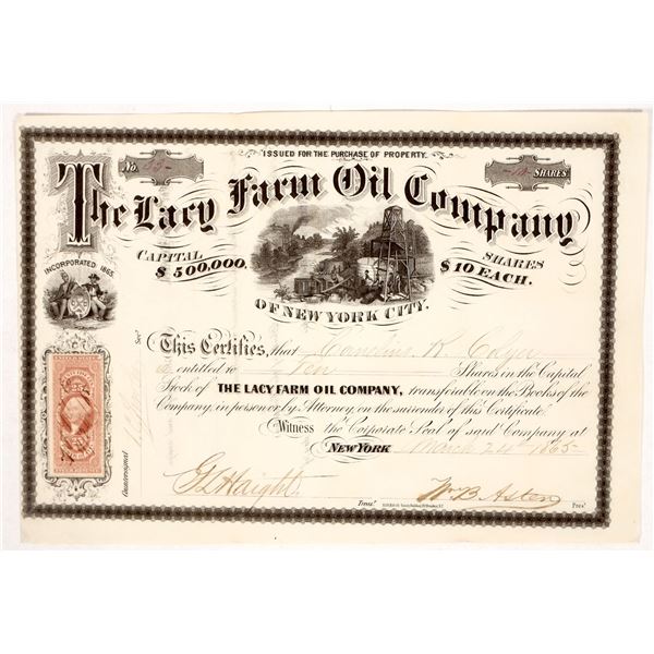 Civil War-Era Lacy Farm Oil Co. Stock [192022]