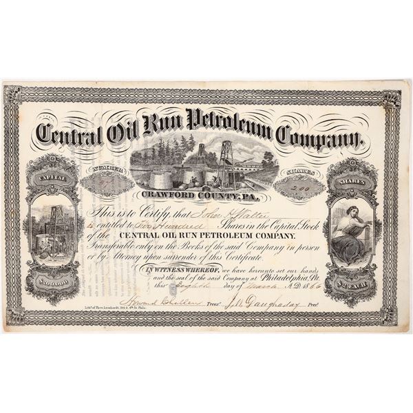 Central Oil Run Petroleum Stock, 1866 [191478]