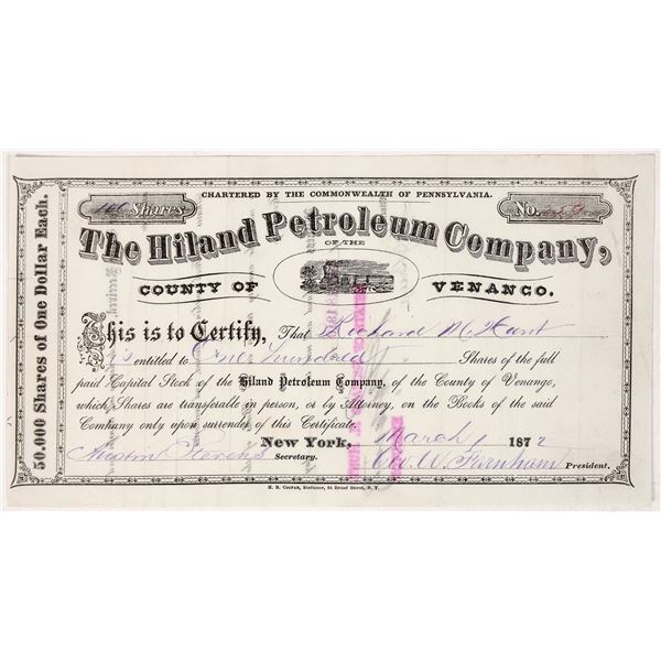 Hiland Petroleum Stock, 1872 [191629]