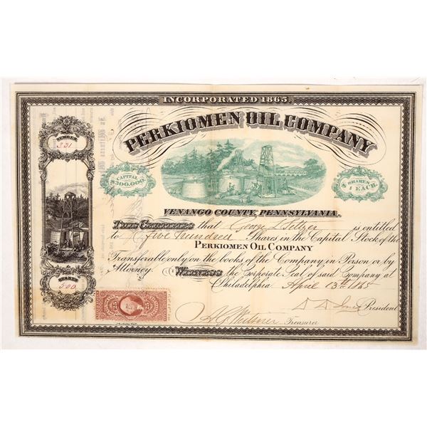 Perkiomen Oil Stock, 1865 [191631]