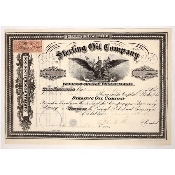 Sterling Oil Stock, 1865 [191639]