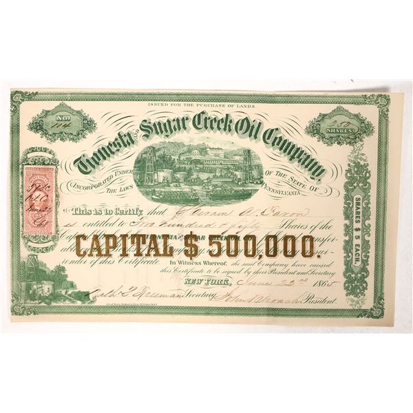 Tionesta and Sugar Creek Oil Stock, 1865 [191637]