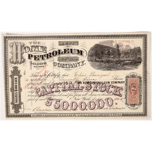 Home Petroleum Stock, 1865 [191475]