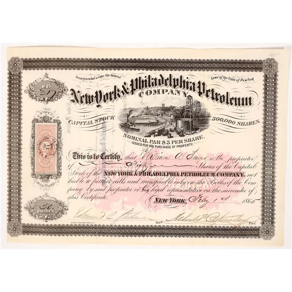 Civil War-era New York & Philadelphia Oil Stock [192018]