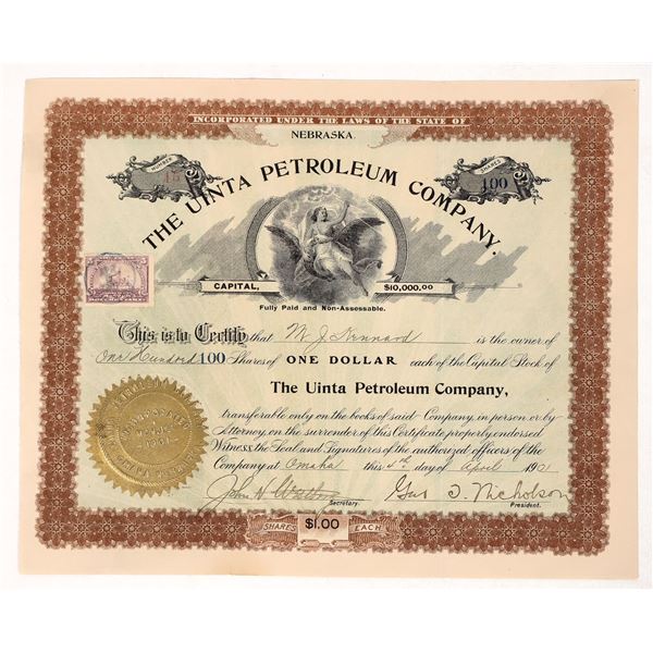 Uinta Petroleum Stock, 1901, Rare [191627]