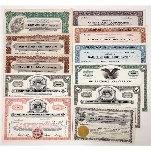 Misc. Auto Stocks Group, 1924-1982 [192155]