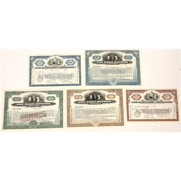 Nash Motors Stocks, 5 Different [189808]