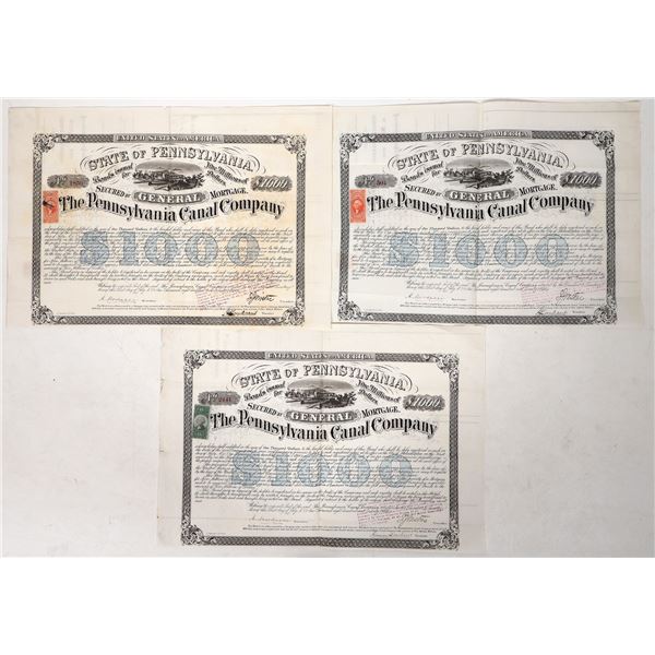 Pennsylvania Canal Bonds x3, RN [192738]