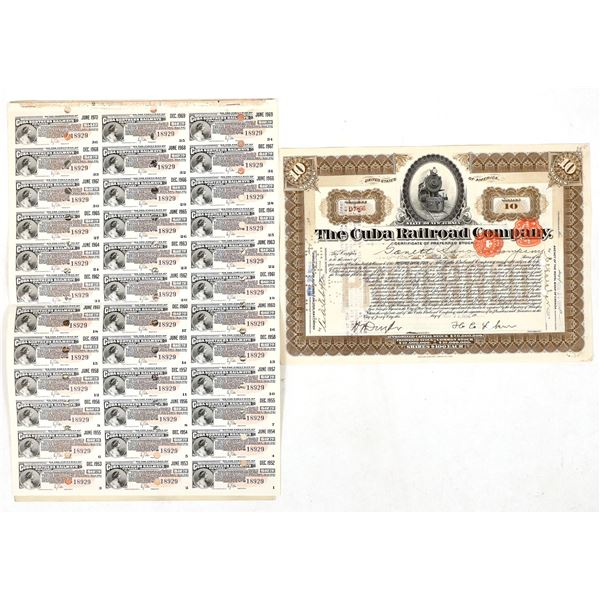 Cuba Railroad Stock And Bond [188988]