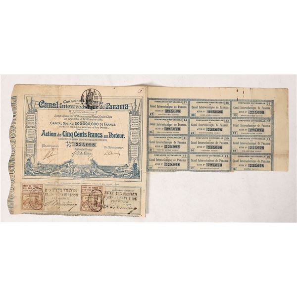 Canal Interoceanique de Panama Stock, 1880 [191537]