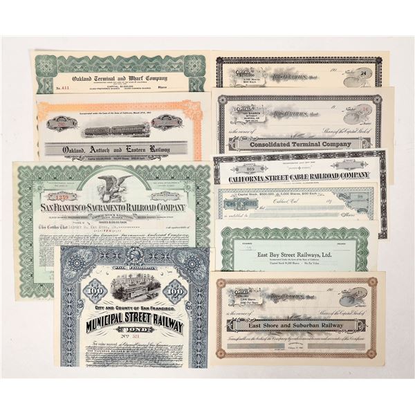 SF/Bay Area Railroad Stocks, early 1900s [192010]