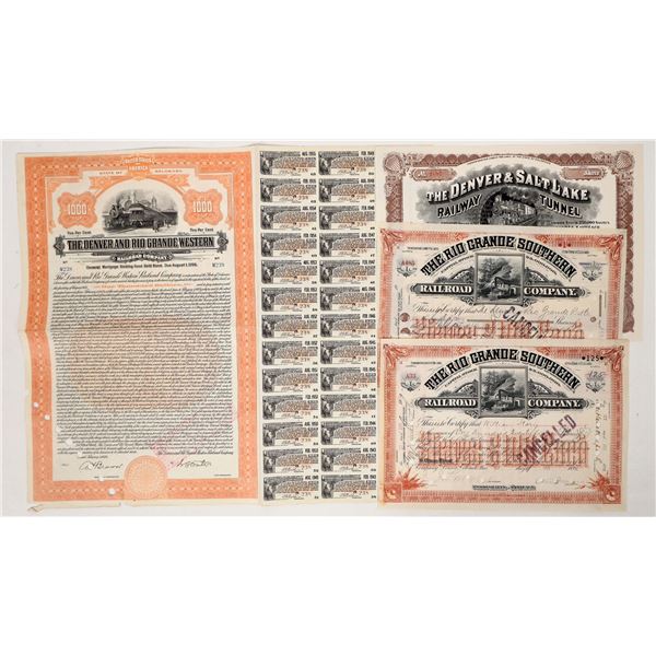Colorado Railroad Stocks/Bonds, 1892-1924 [192013]