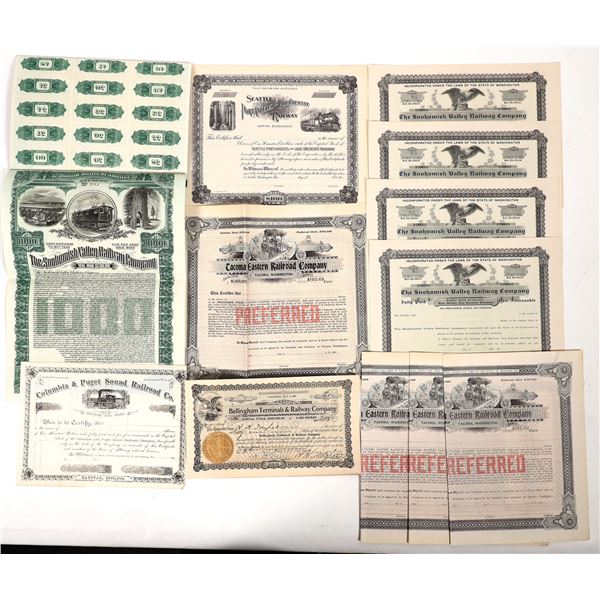 Washington RR Stocks/Bonds, early 1900s [192016]
