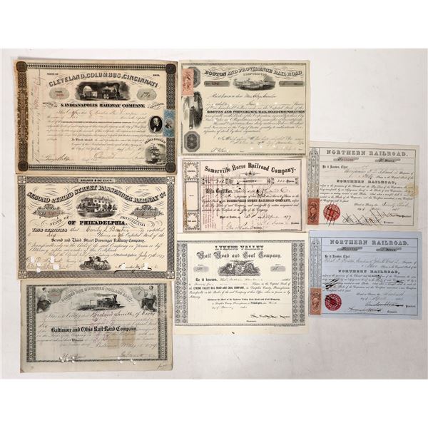 Eastern RR Stocks, 8 Different, 1862-79 [192784]
