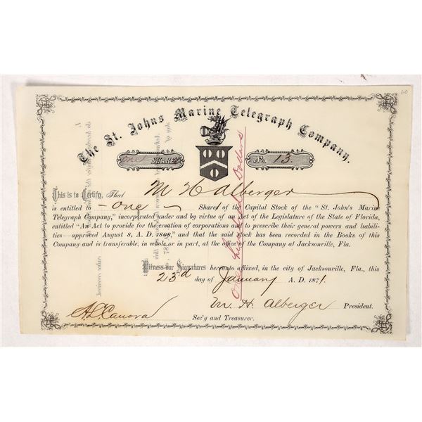 St. Johns Marine Telegraph Stock [191533]
