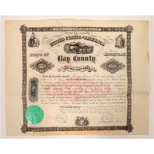 Bay County, Michigan Bond, 1867 [191709]