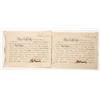 Image 1 : Robert Morris Signature on 2 Stocks, 1795 [192207]