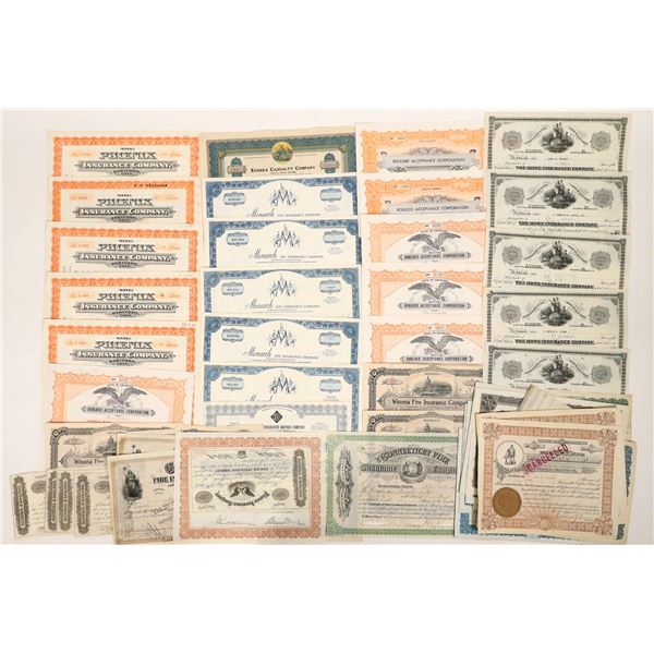Insurance Stock Collection, 1835-1900's, Large Mix [191040]