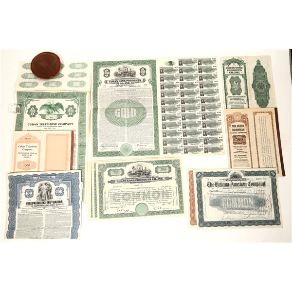 Mixed Collection of Cuban Stocks and Bonds [183515]