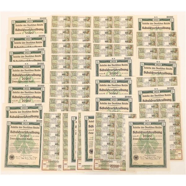 20000 Mark German Bonds W/Coupons 1922 [183525]