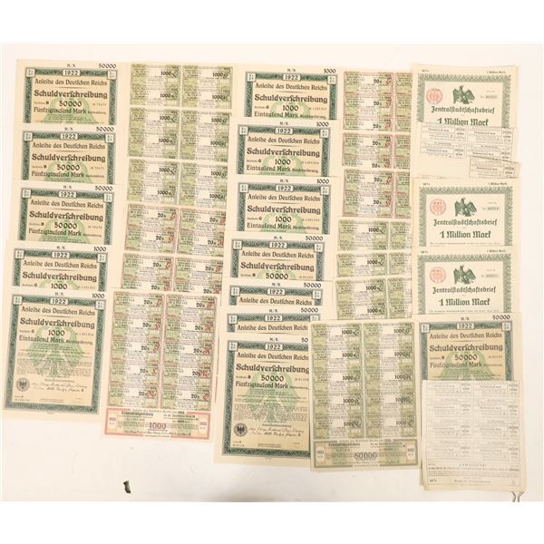 German Empire Bonds And Coupons 1922 [183524]