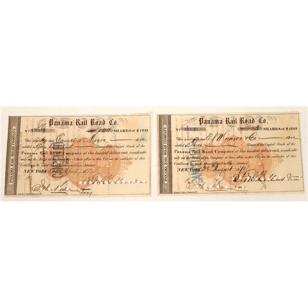 Panama Rail Road RN Stock Pair, 1872 [189807]