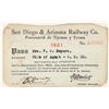 Image 1 : San Diego & Arizona Railway Co. Pass 1921 [192527]