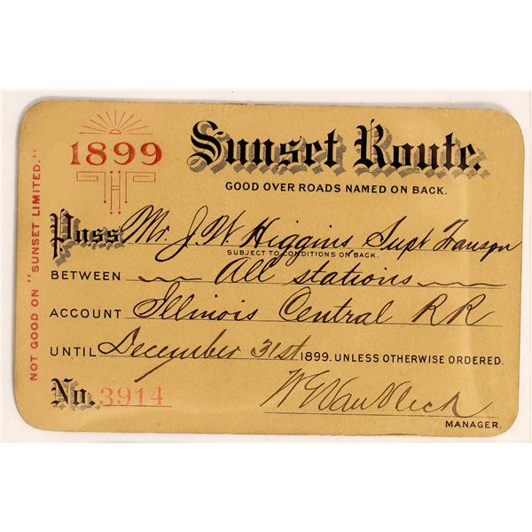 Sunset Route Rail Pass, 1899 [193472]