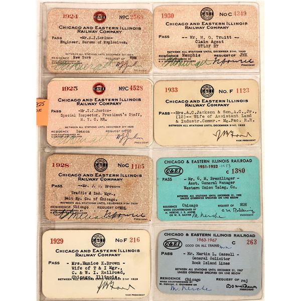 Chicago & Eastern Illinois RWY Passes ( 1924-67) [185726]