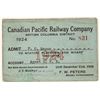 Image 1 : Canadian Pacific RWY Co Pass 1924 [193470]