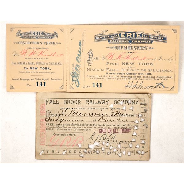 Eastern US Unusual Railroad Pass Pair [193009]
