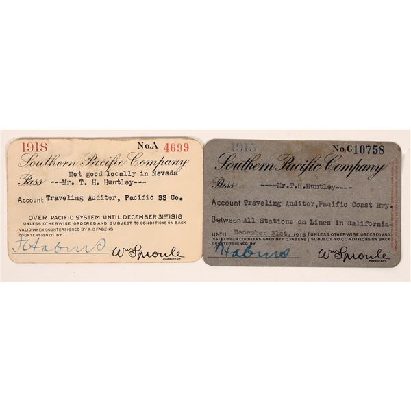 Southern Pacific Company Specialty Passes (2) [192530]