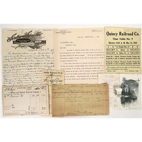 California & Nevada Railroad Ephemera [193011]