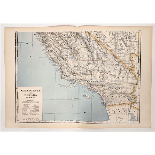 California/Nevada Railway Map, c. 1880s-1910s [193208]