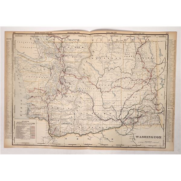 Washington Railway Map, c. 1880s-1910s [193207]