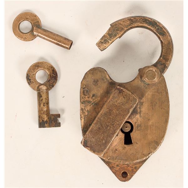 Central Pacific RR Brass Lock [189923]