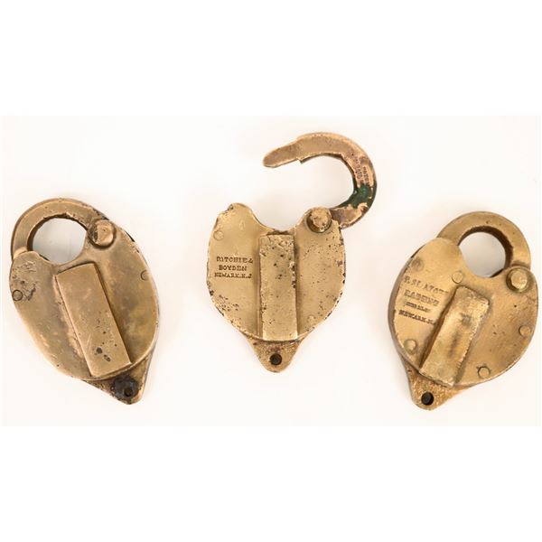 Central Pacific Railroad Lock Collection, 3 Different [191214]
