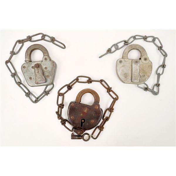 Southern Pacific Railroad Locks (3) and Key [191212]