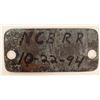 Image 2 : Southern Pacific RR Sparks, NV Boiler Plate, 1901 [191431]