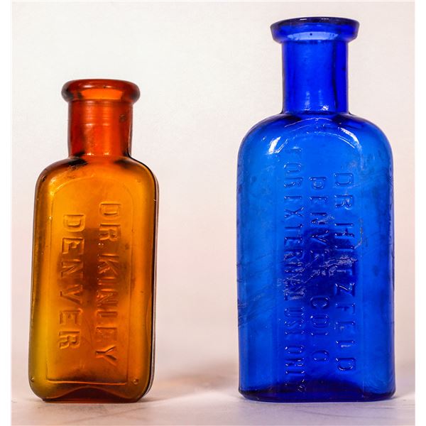 Denver Physician Colored Drug Bottle Pair [190562]