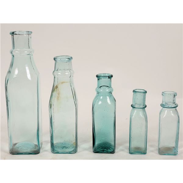 Pickle Bottles, Graduated Group, Aqua, Antique [191610]
