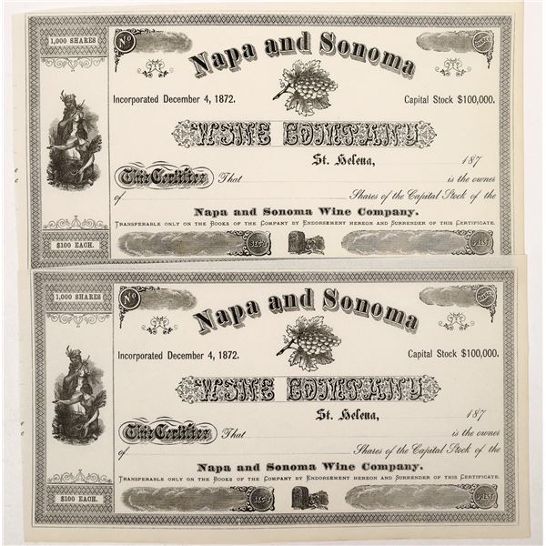 Pair of Napa-Sonoma Wine Stocks [191376]