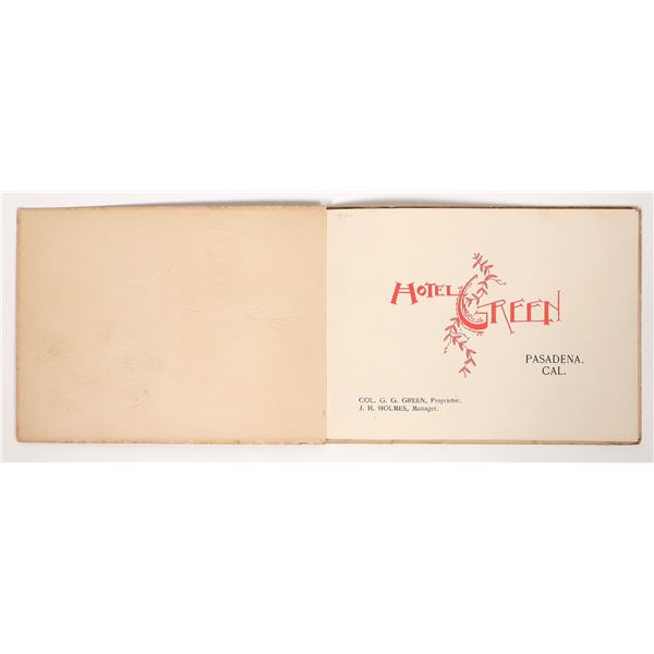 Hotel Green Promo Booklet, c1890 w Map [193563]