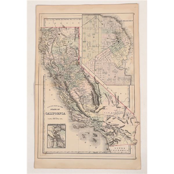 California map, Bradley, 1887 [191615]