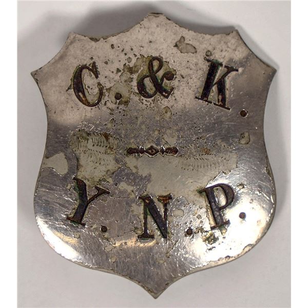 Yellowstone National Park Concessions Badge, c1915 [193566]