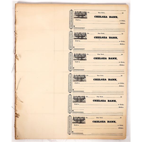 Chelsea Bank of NY Checks, c. 1810s-1820s [193119]