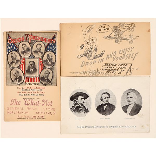 RARE Ohio Postcards, c1910s (3) [191425]